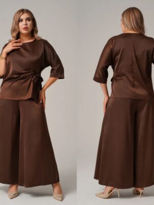 Брючний ефектний костюм