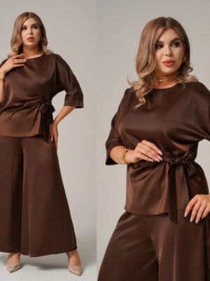 Брючний ефектний костюм