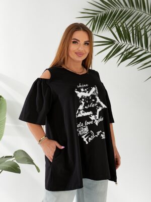 Футболка з відкритими плечима